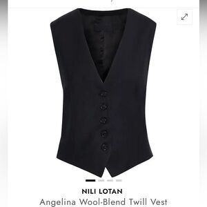 Nili Lotan Midnight Wool-Blend Vest